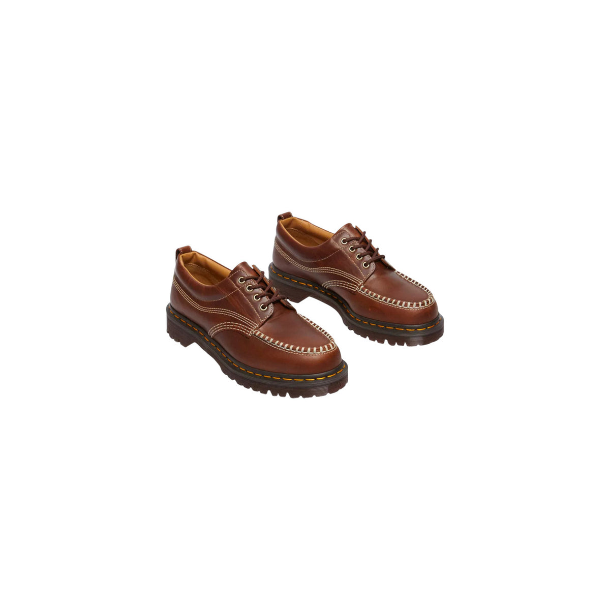 Dr. Martens — Men's Brown Leather Lowell Shoes — view 3