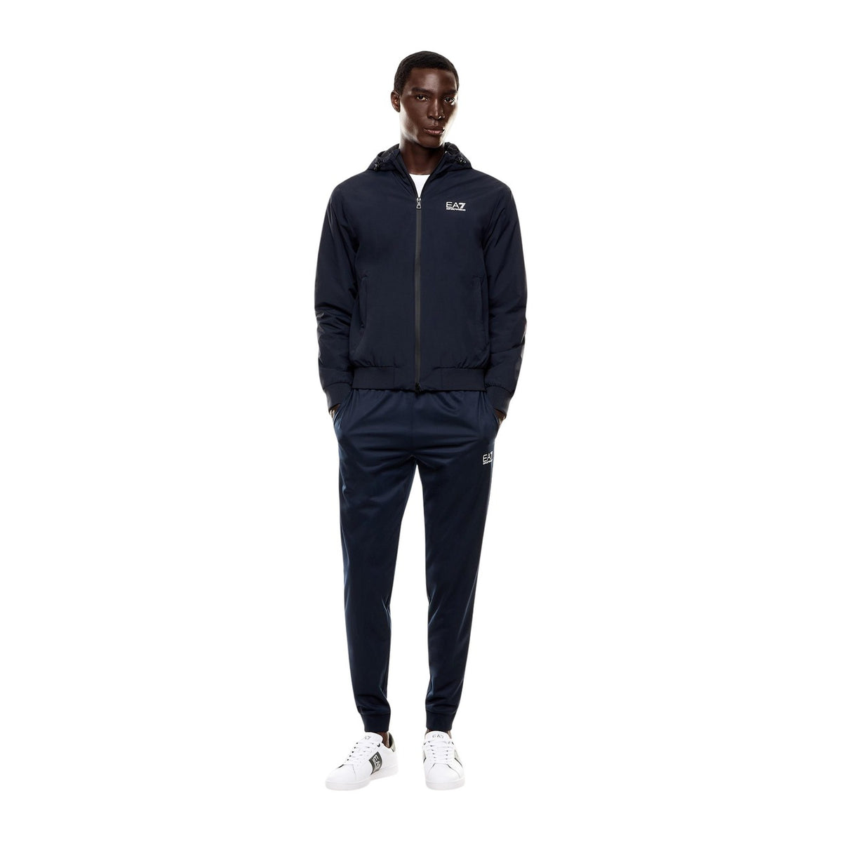EA7 — Veste à capuche bleu homme — vue 3