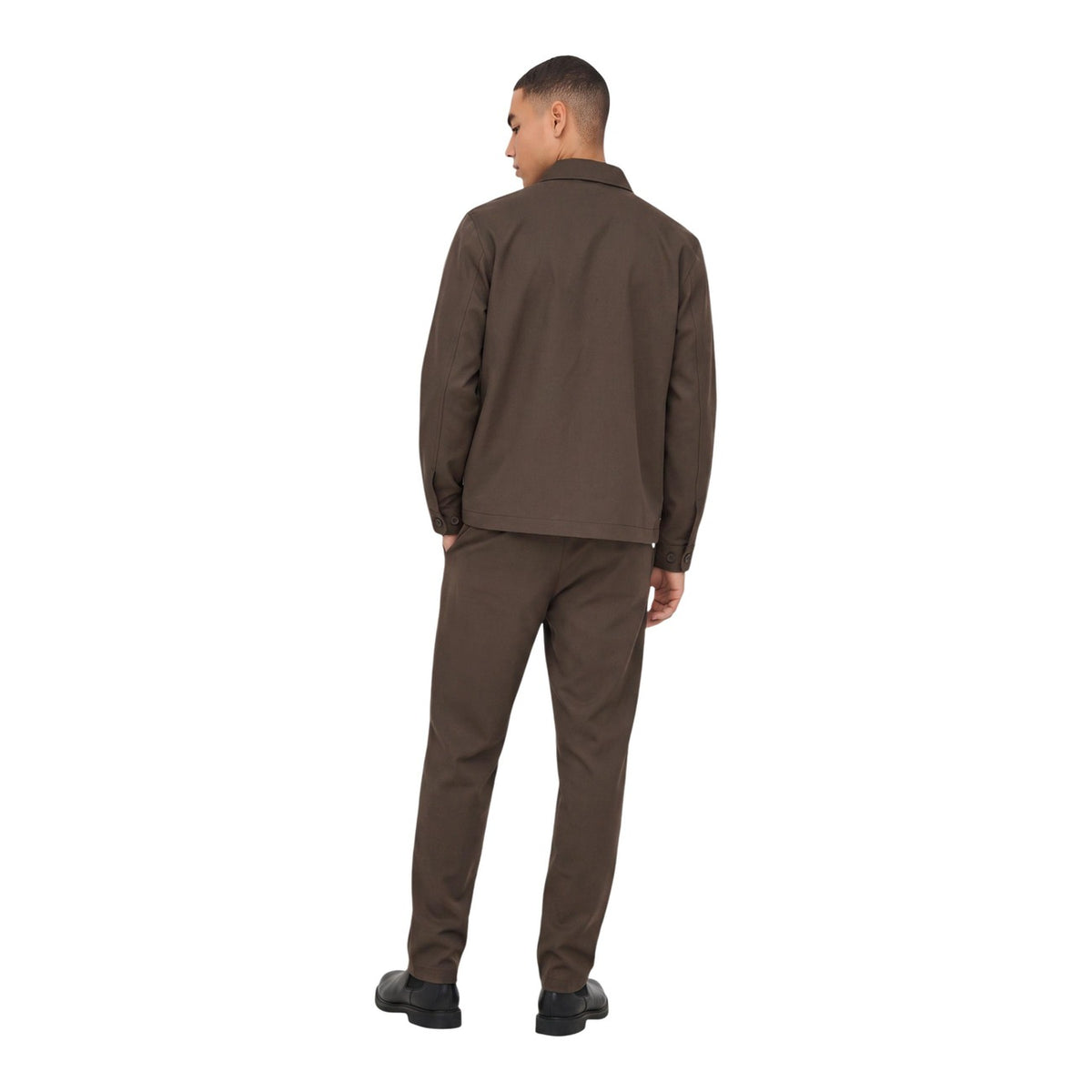 Only & Sons — Surchemise Miro marron homme — vue 4