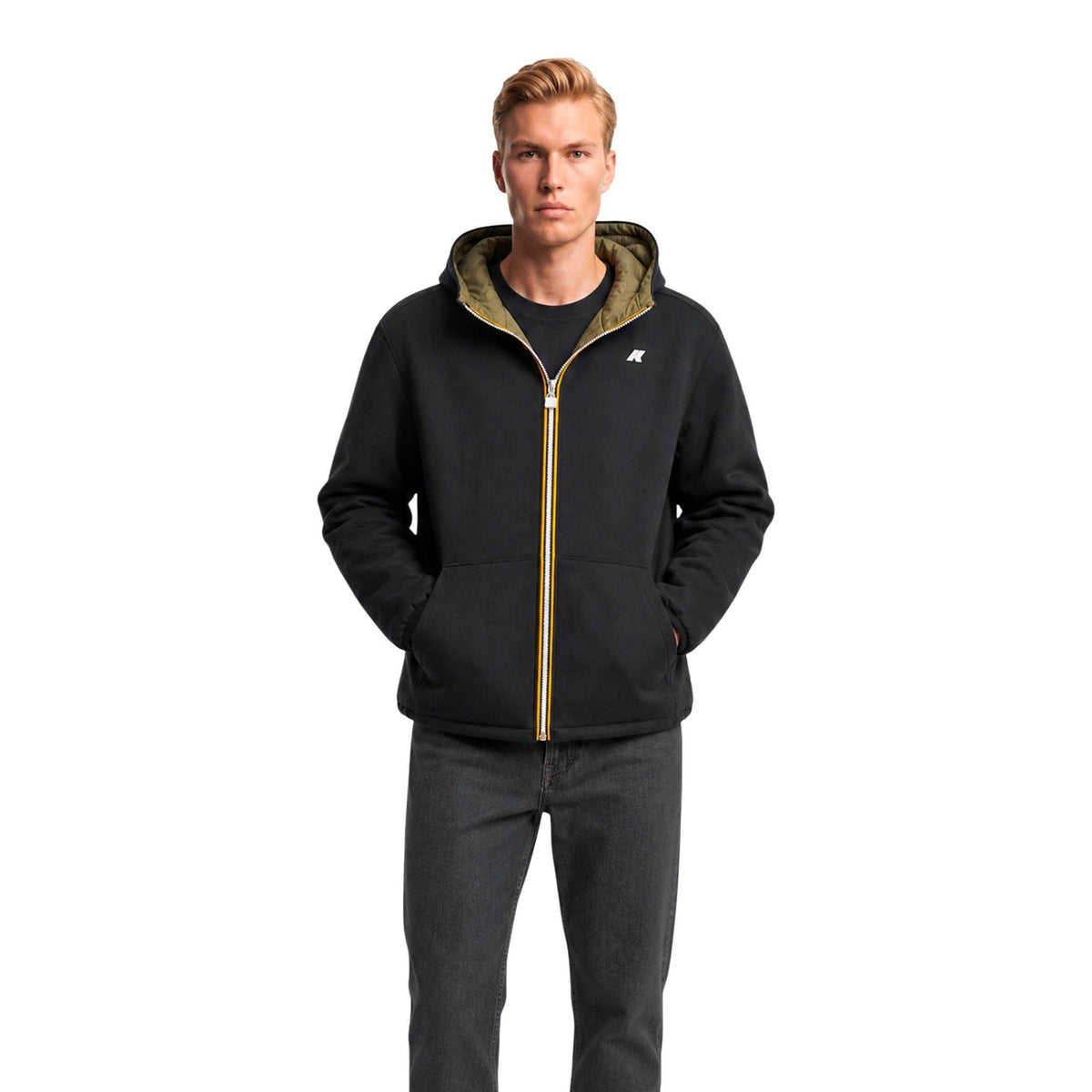 K-Way — Veste Jack Spacer Nylon Double noire homme