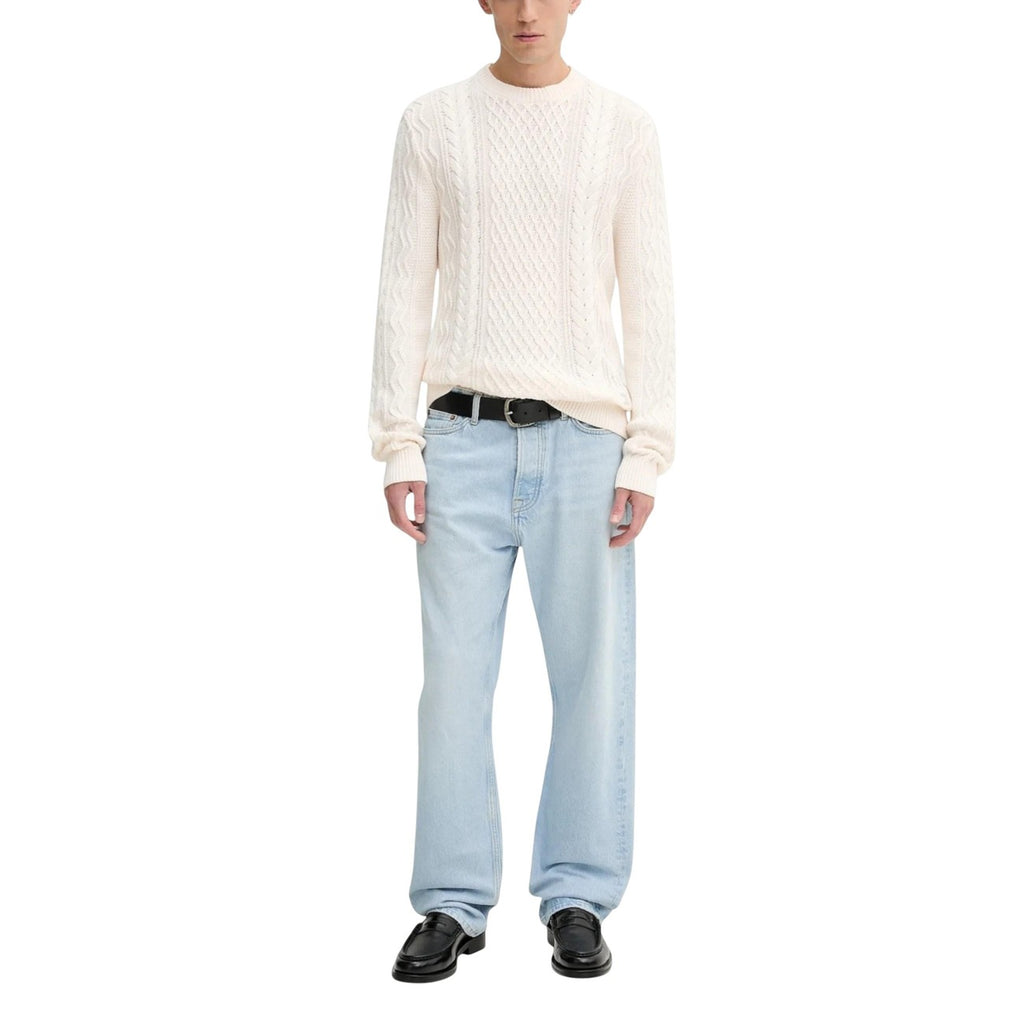 Tommy Jeans — Ecru katoenen trui voor heren — afbeelding 2