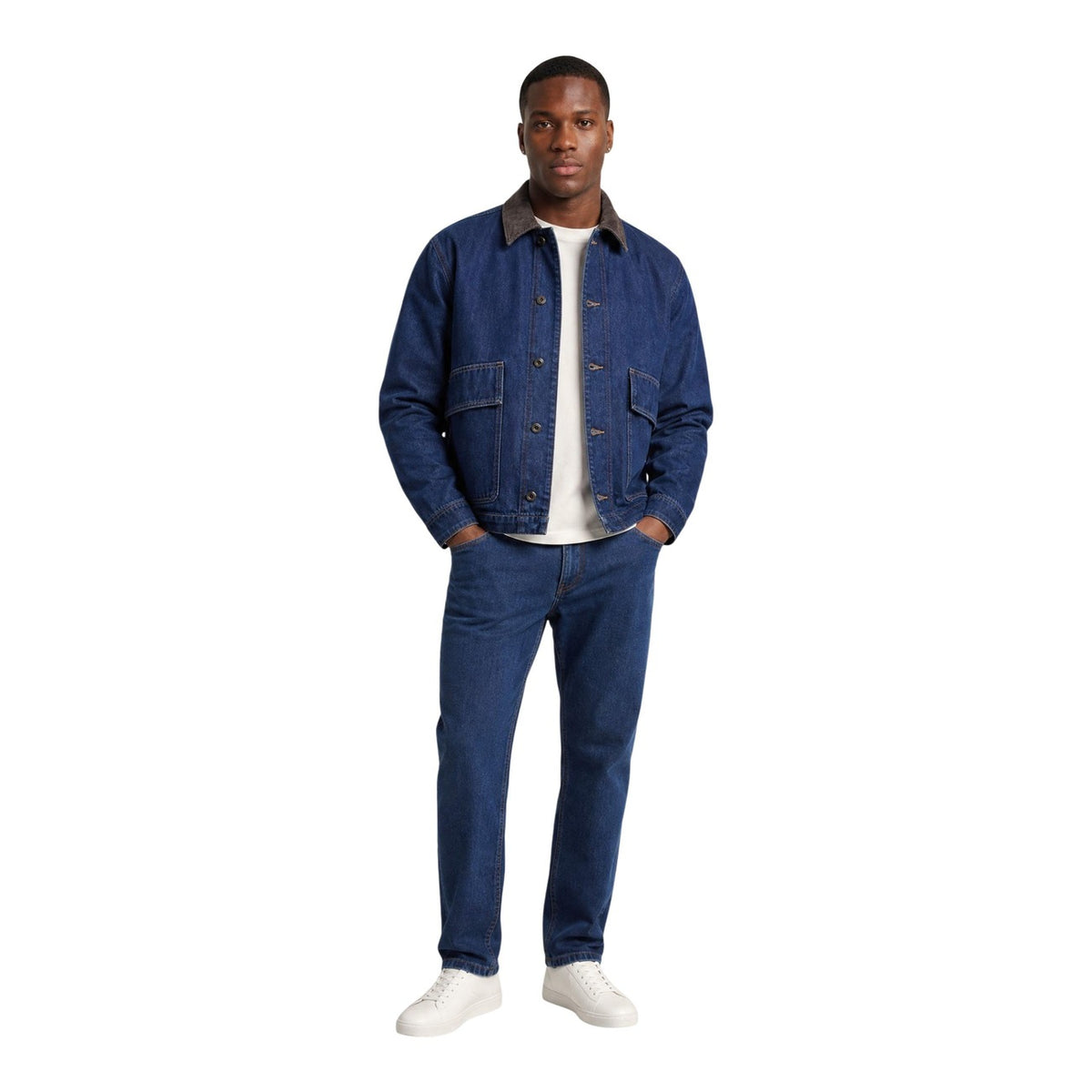 Only & Sons — Veste Kaizen bleu homme — vue 4