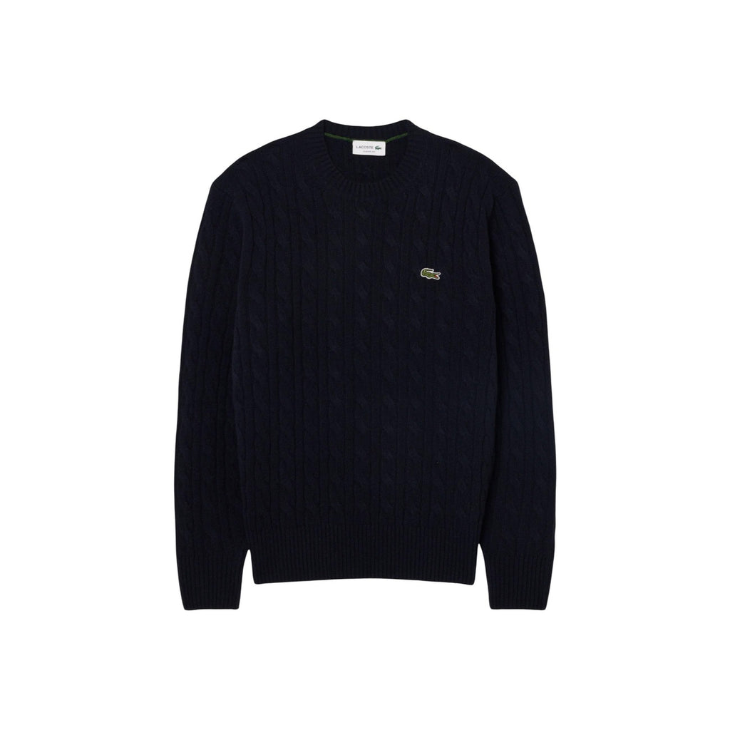 Lacoste — Herrenpullover aus Wolle mit Rundhalsausschnitt — blau — Ansicht 4