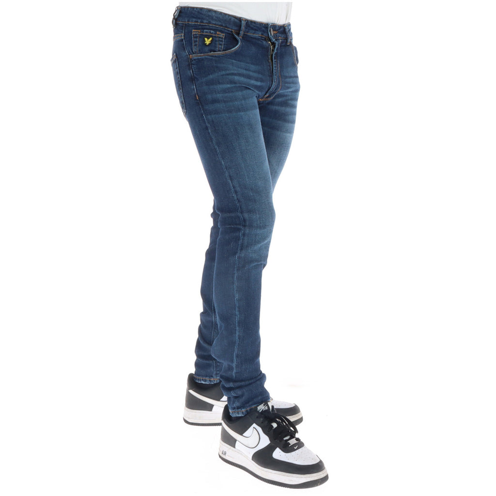 Lyle & Scott — Men's blue stretch cotton jeans — view 2