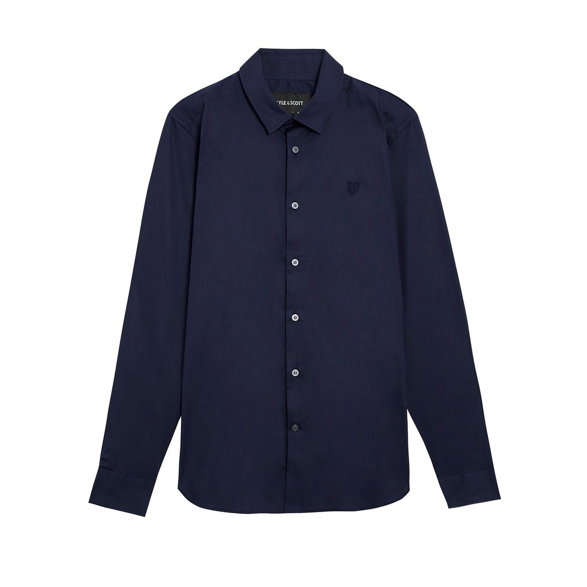 Lyle & Scott — Chemise bleue manches longues en coton stretch homme
