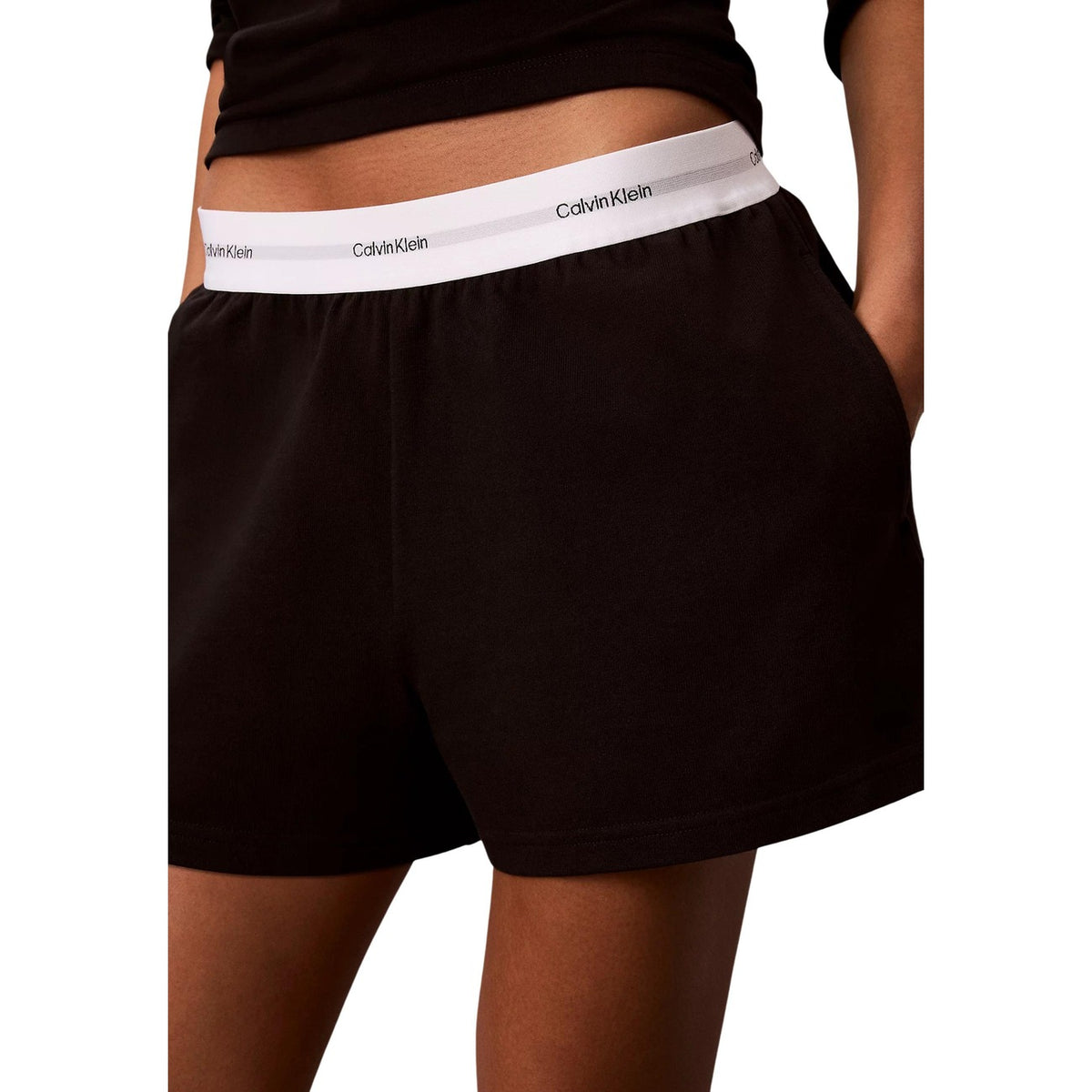 Calvin Klein Underwear — Short de pyjama logo noir femme — vue 4