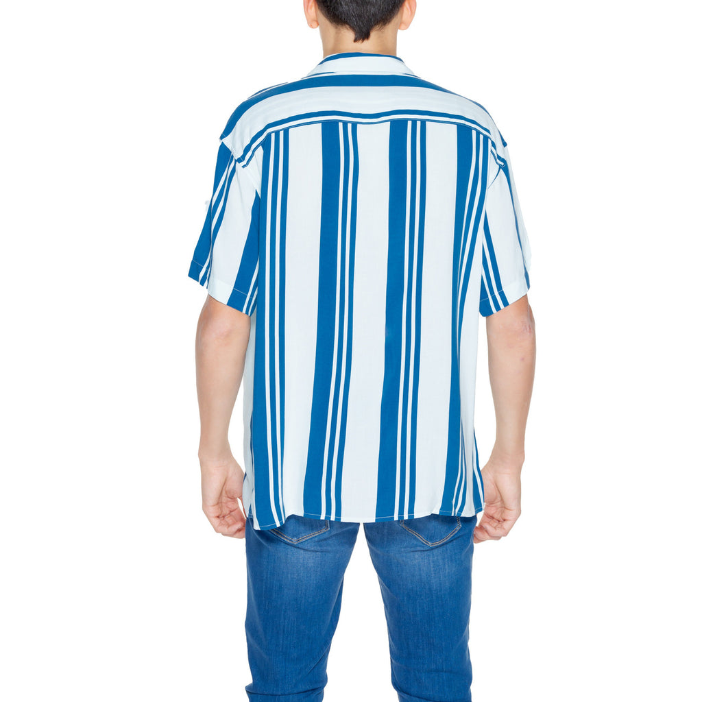 Jack & Jones — Chemise JCOJEFF Resort rayée bleu azur homme — vue 2