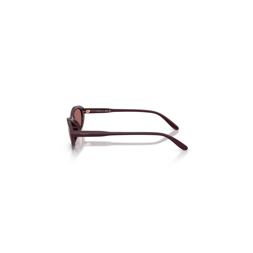Vogue Eyewear — Lunettes de soleil rondes bordeaux femme — vue 5