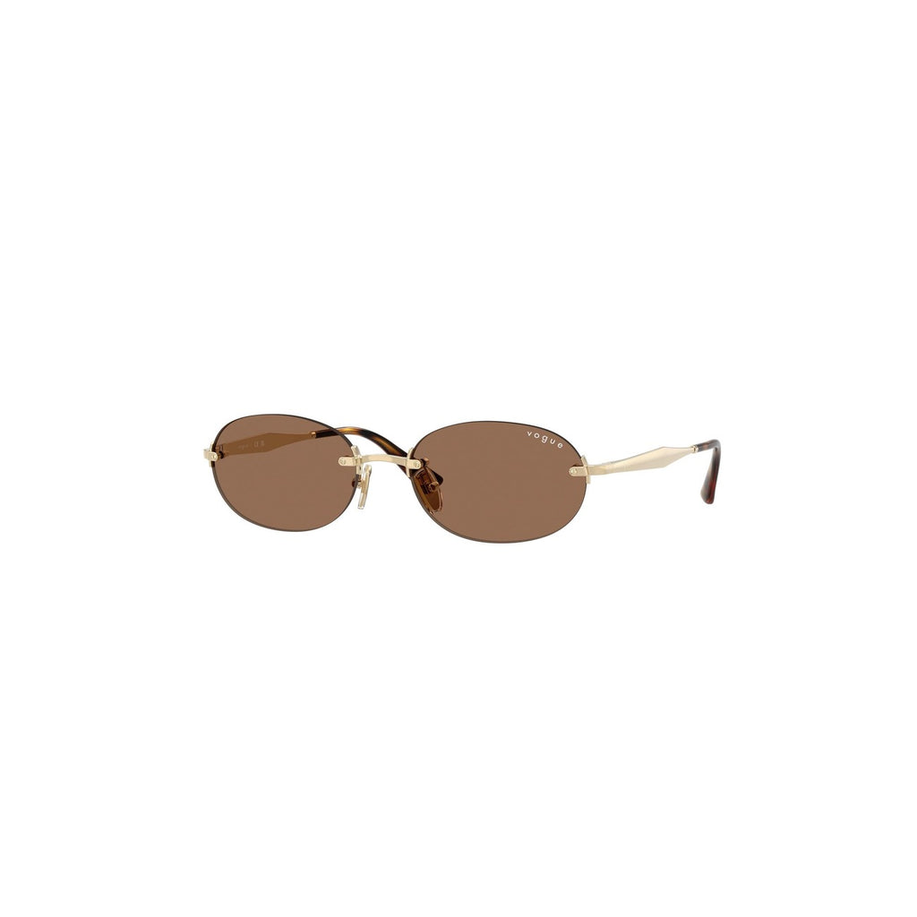 Vogue Eyewear — Ronde zonnebril van goudkleurig metaal voor dames — afbeelding 5