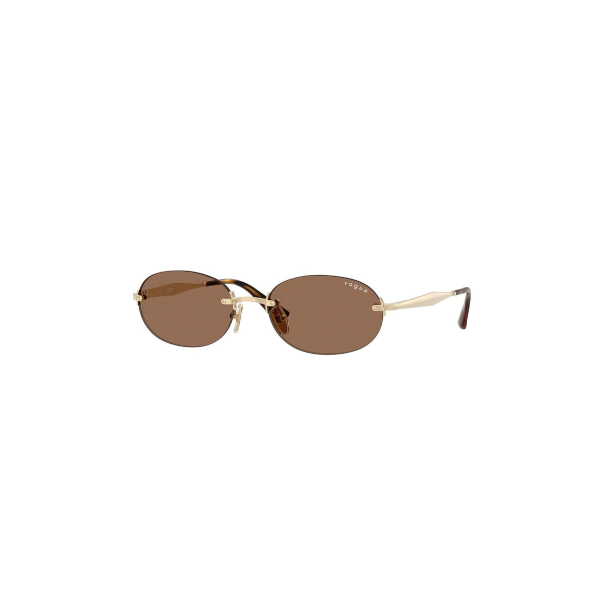 Vogue Eyewear — Ronde zonnebril van goudkleurig metaal voor dames — afbeelding 5