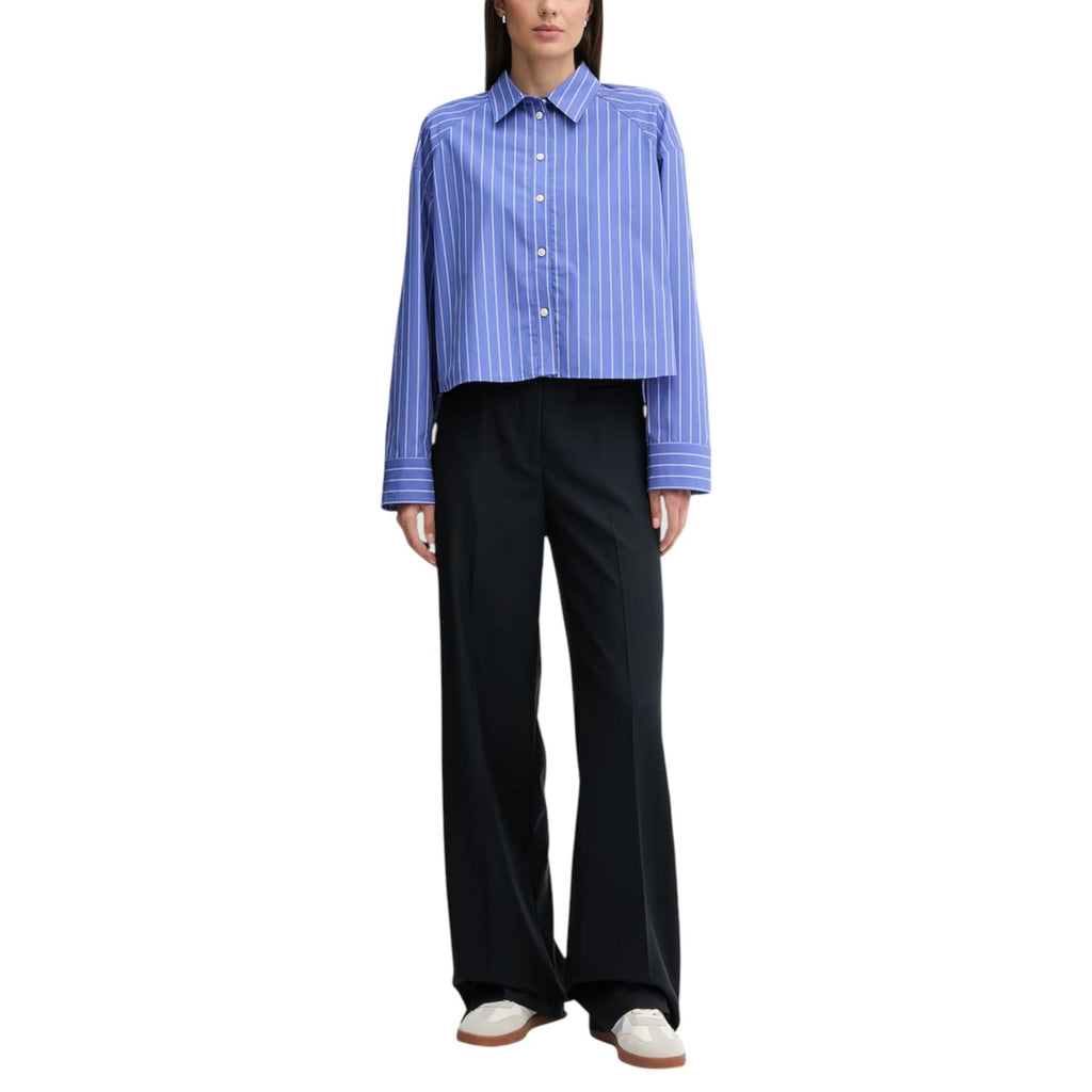 Calvin Klein Jeans – Gestreiftes Damenhemd LV047C118G in Blau — Ansicht 3