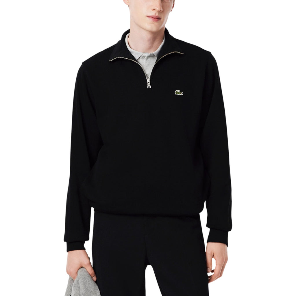 Lacoste — Sweat zippé à col montant homme — Noir