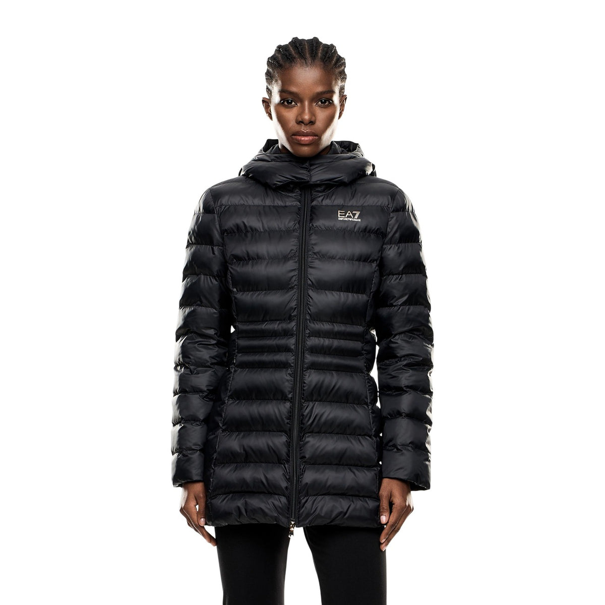 EA7 — Veste à capuche noir femme