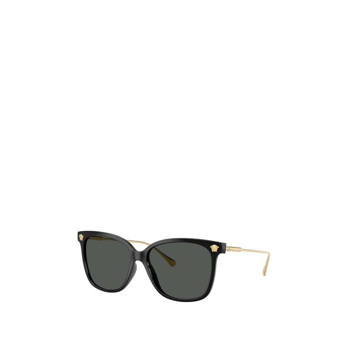 Versace — Lunettes de soleil carrées en métal noir femme — vue 4
