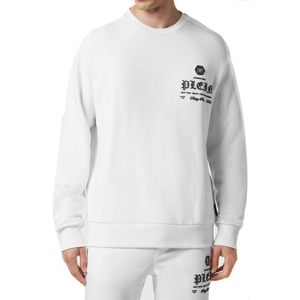 Philipp Plein — Sweat BO_1483 blanc homme — vue 2