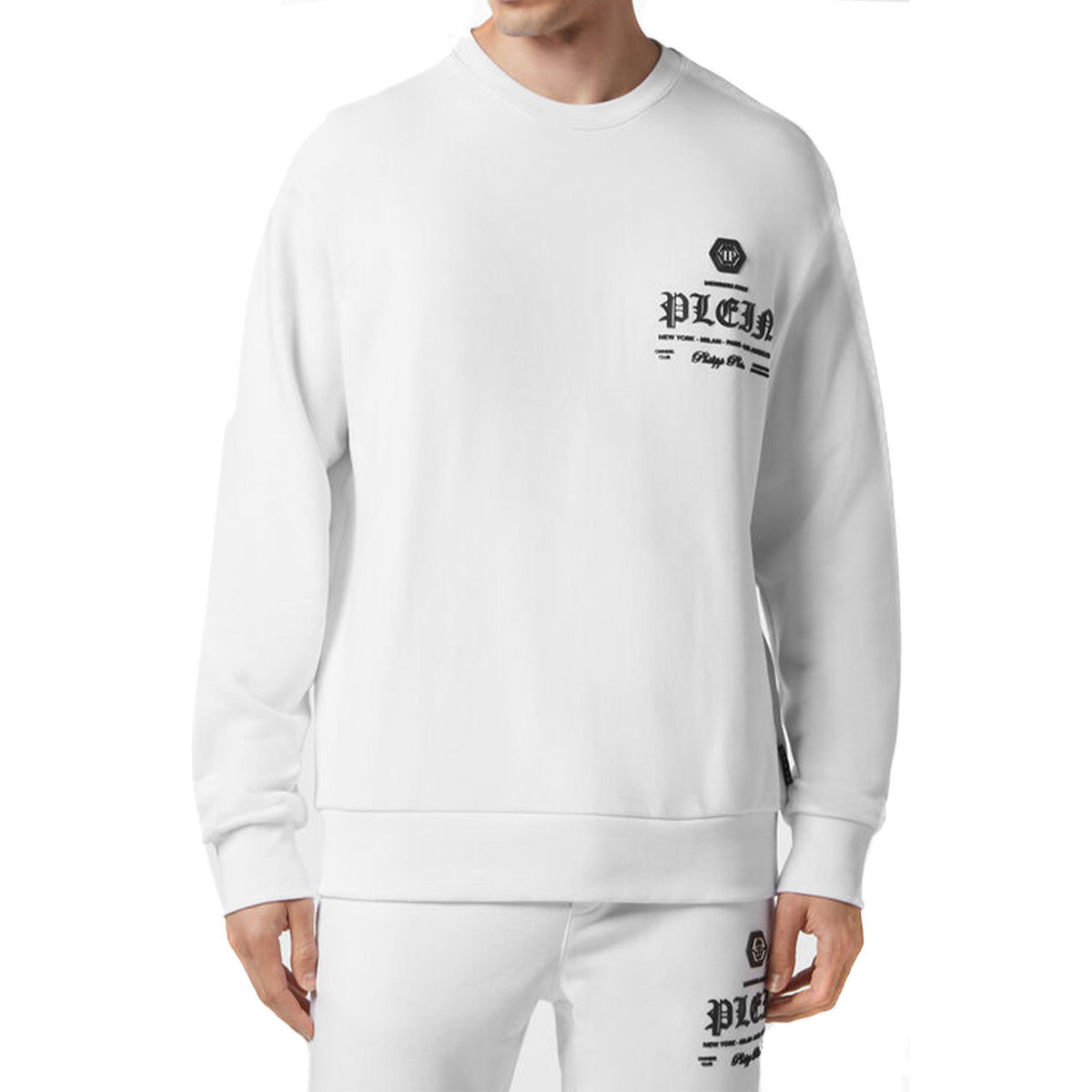 Philipp Plein — Sweat BO_1483 blanc homme — vue 2