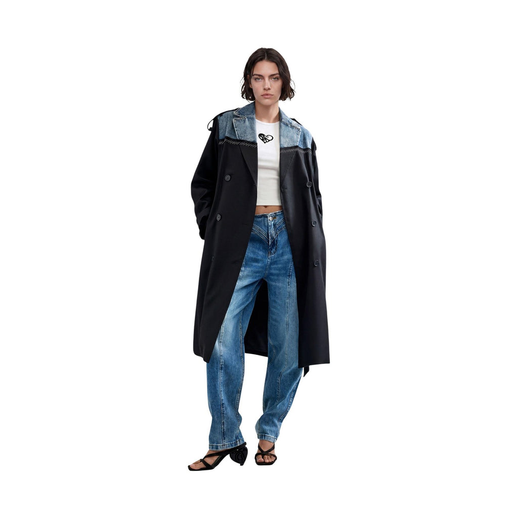 Desigual — Hybride trenchcoat voor dames zwart — afbeelding 5