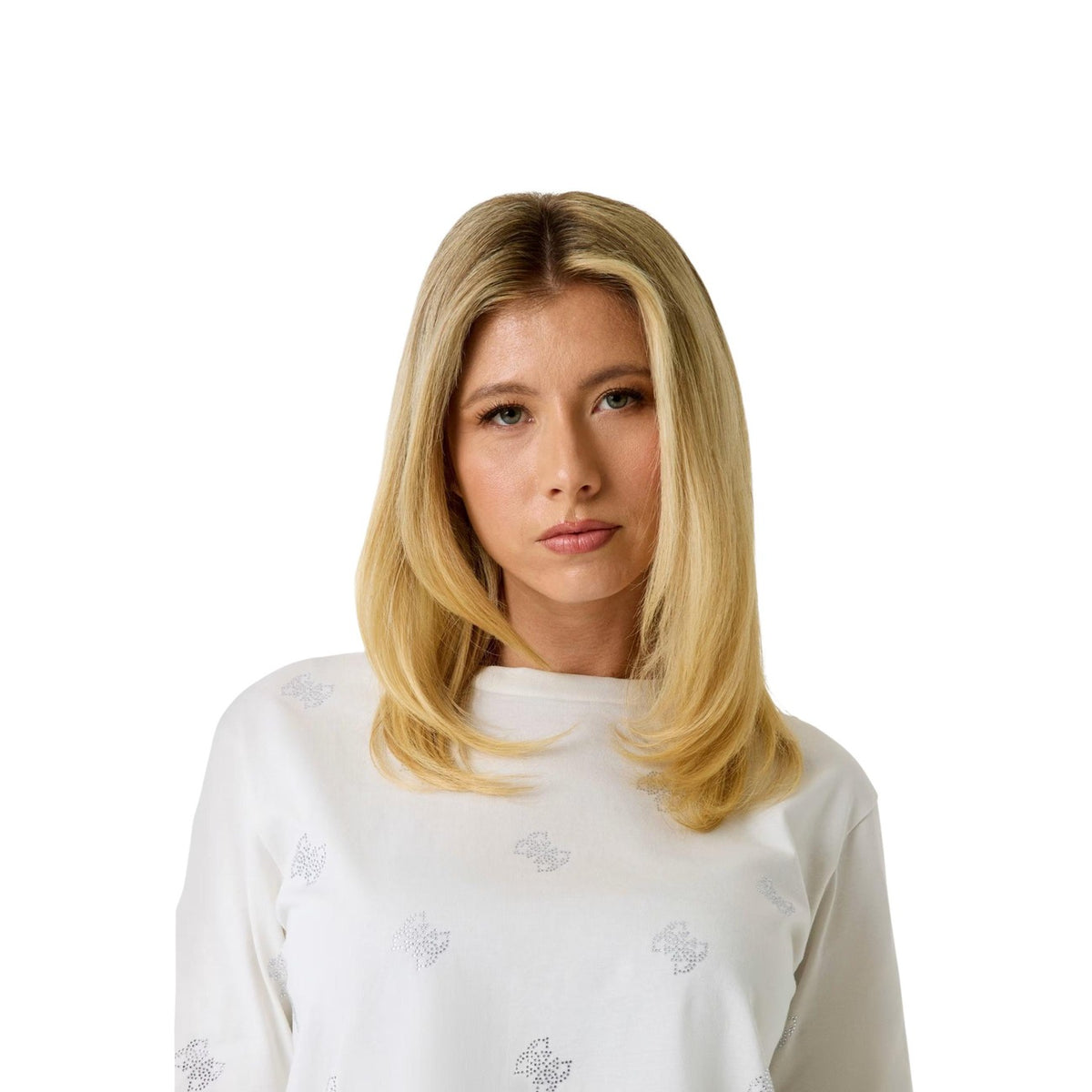 Guess — Silvy 4g T-shirt Women's T-shirt - white color — view 4