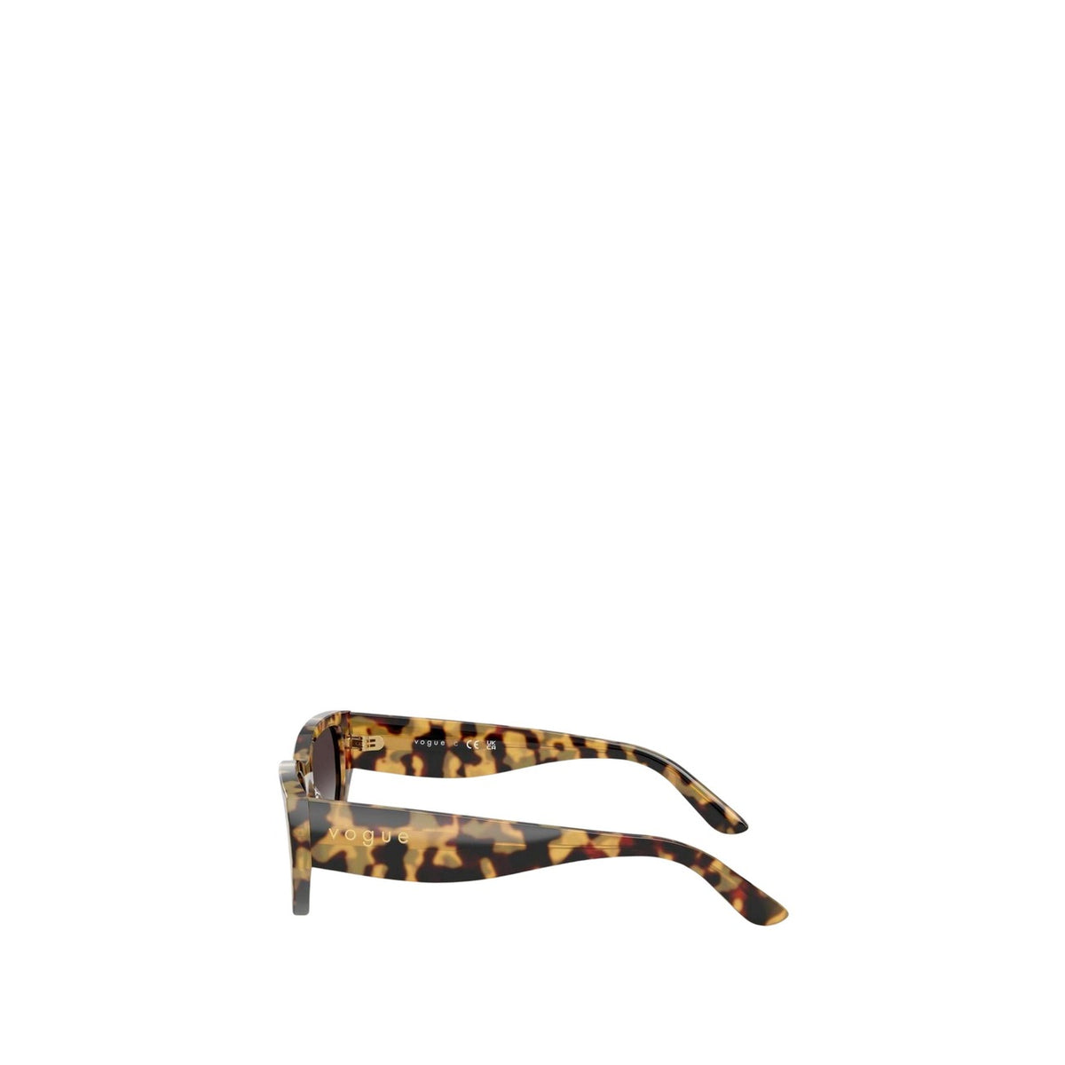 Vogue Eyewear — Rechthoekige zonnebril van bruin acetaat voor dames — afbeelding 5