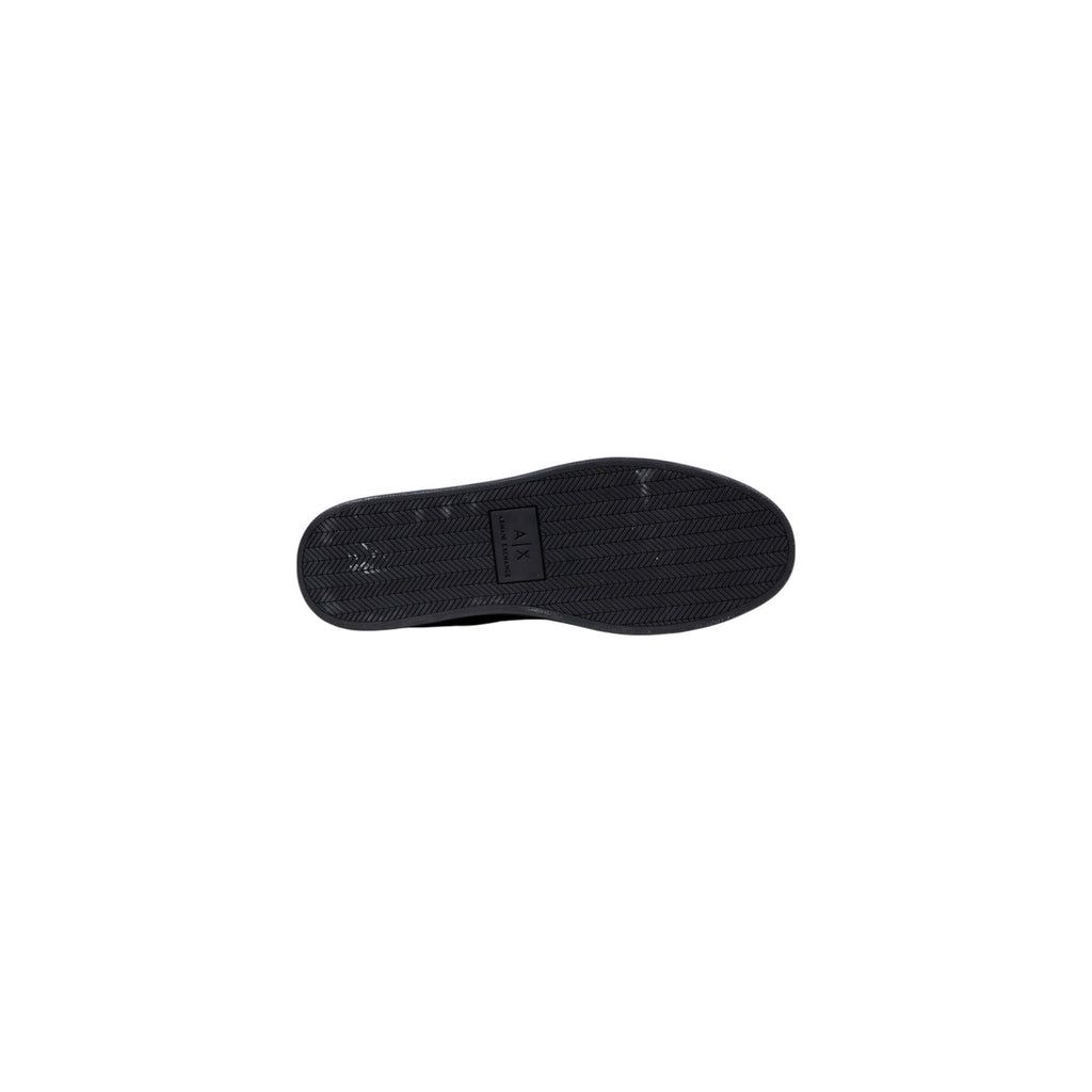 Armani Exchange — Baskets en cuir noires homme — vue 5