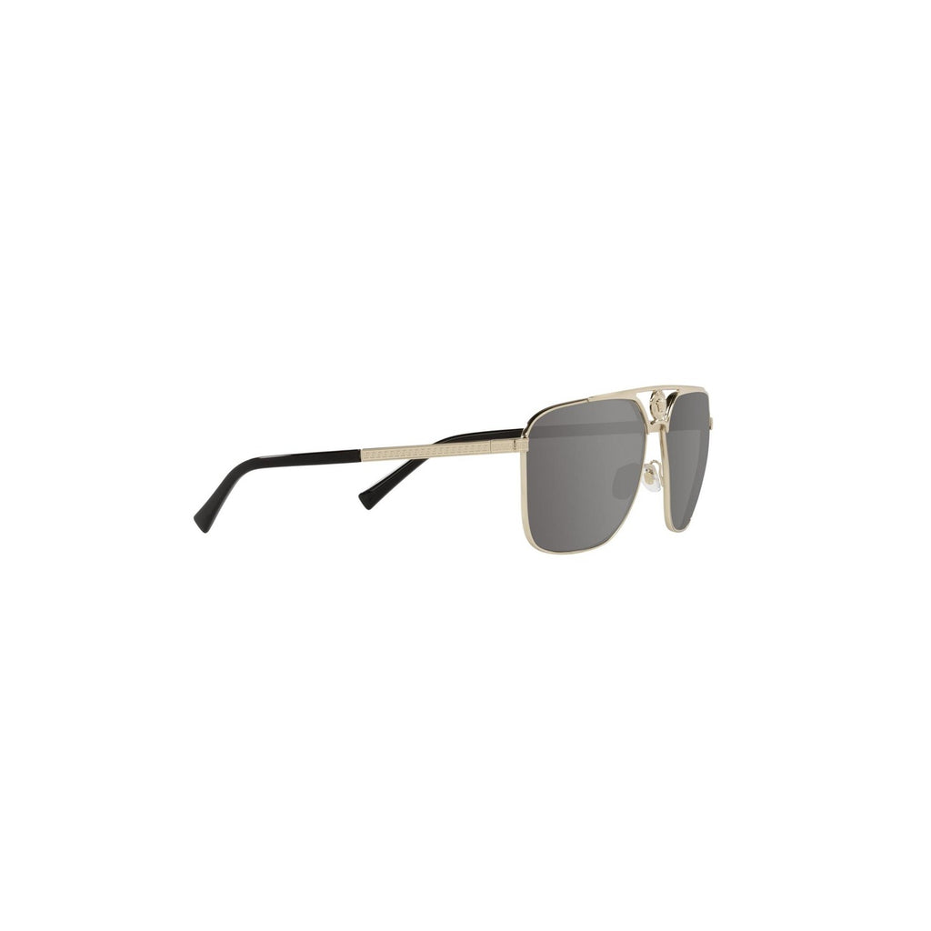 Versace — Men's gray rectangular acetate sunglasses — view 3