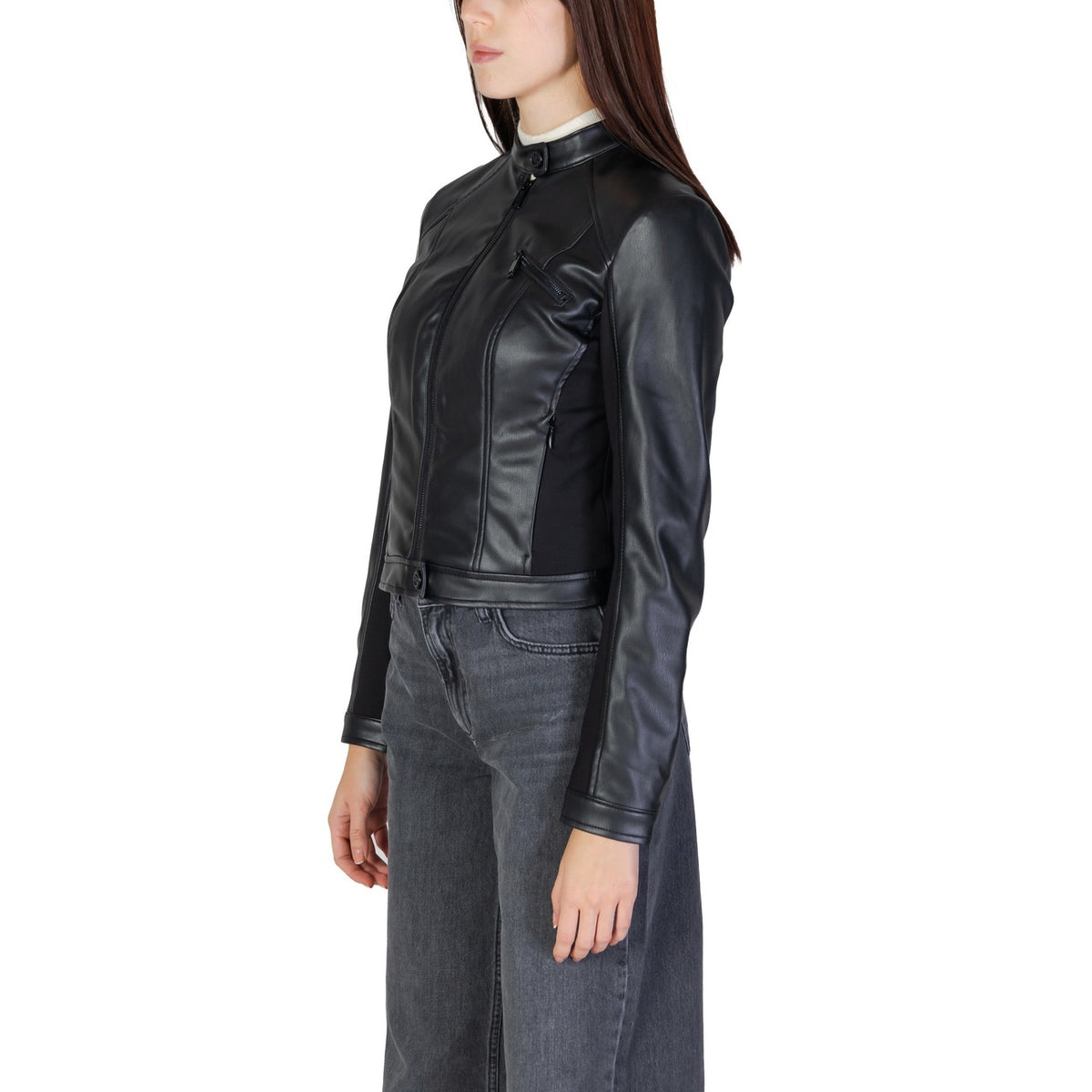 Guess — jas W4yl04 We480 voor dames - kleur zwart — afbeelding 3