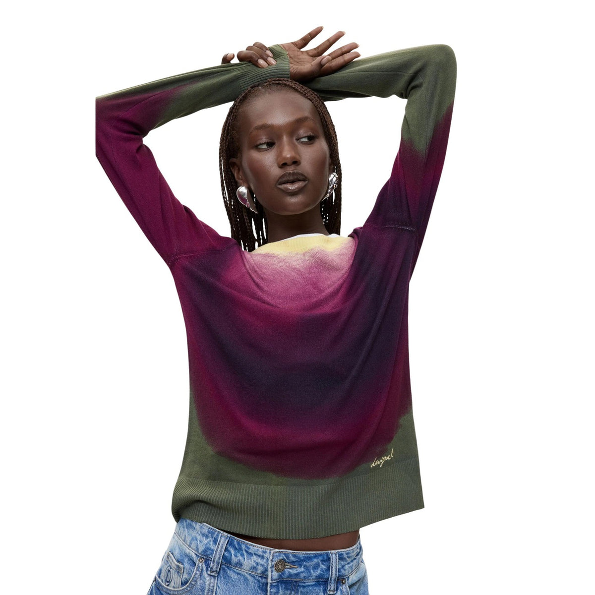 Desigual — Pull Veget imprimé violet femme
