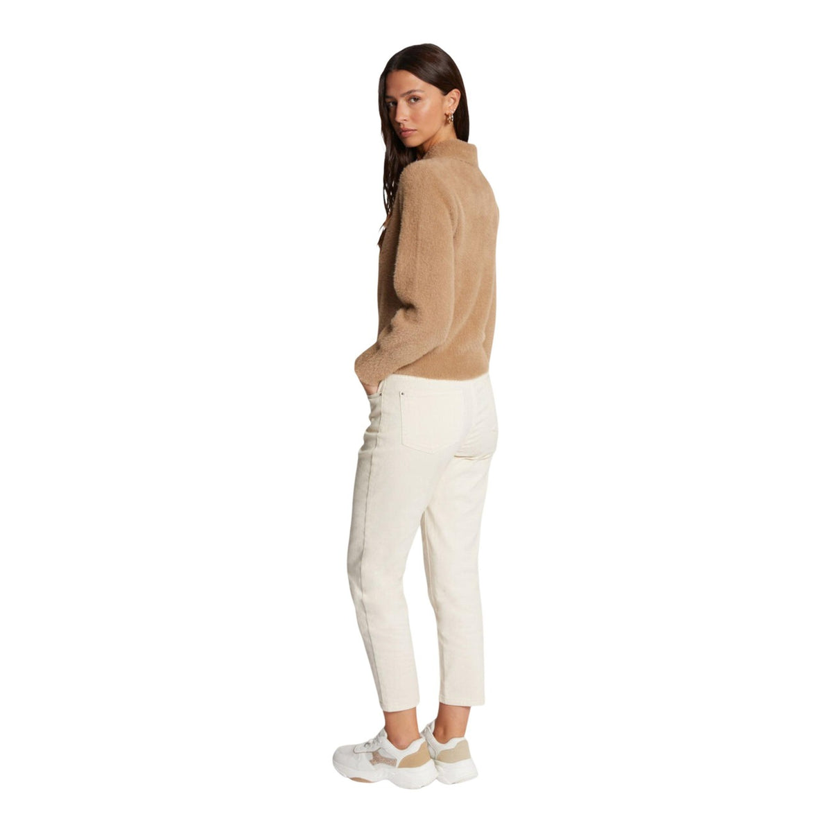 Morgan — Pull beige manches longues femme — vue 2