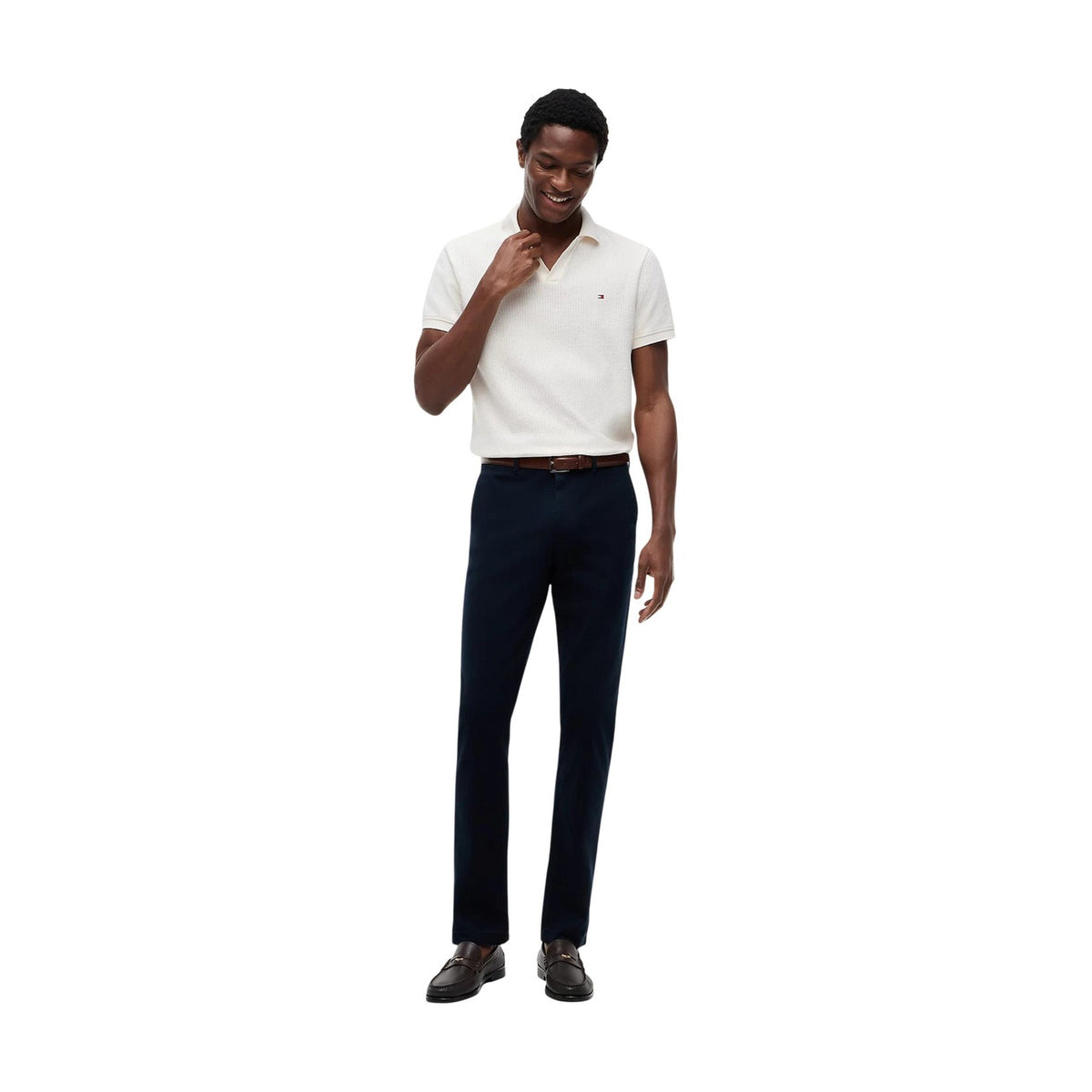 Tommy Hilfiger — Men's Denton Open Structure Trousers Blue — view 2