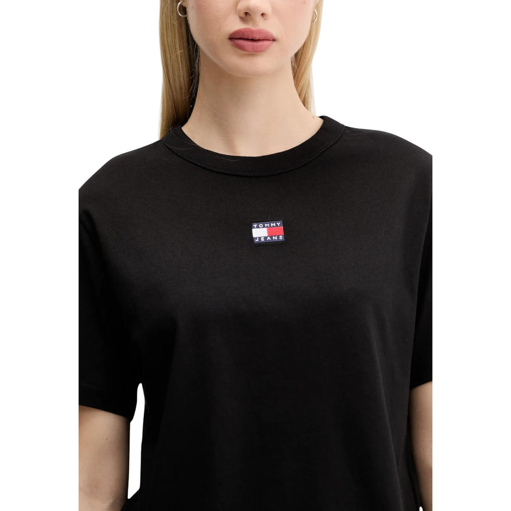 Tommy Jeans — T-shirt DW0DW22202 noir en coton bio femme — vue 4