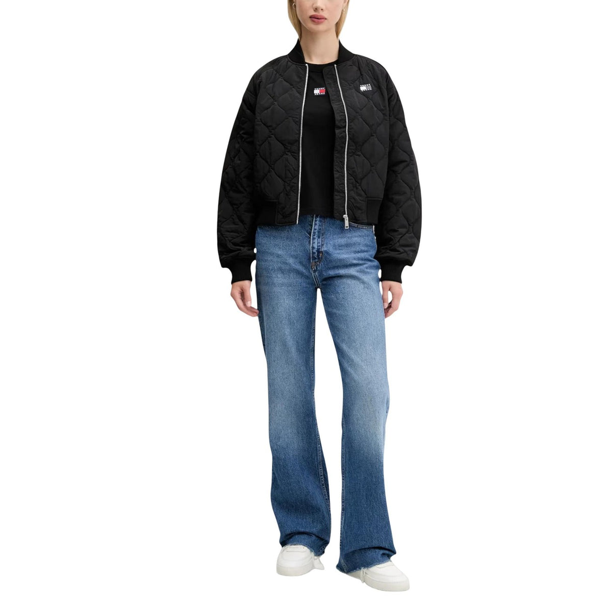 Tommy Jeans — Black organic cotton T-shirt DW0DW22202 for women — view 2