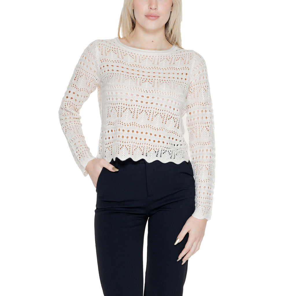 Jacqueline de Yong — Pull 15287384 col rond beige femme — vue 4