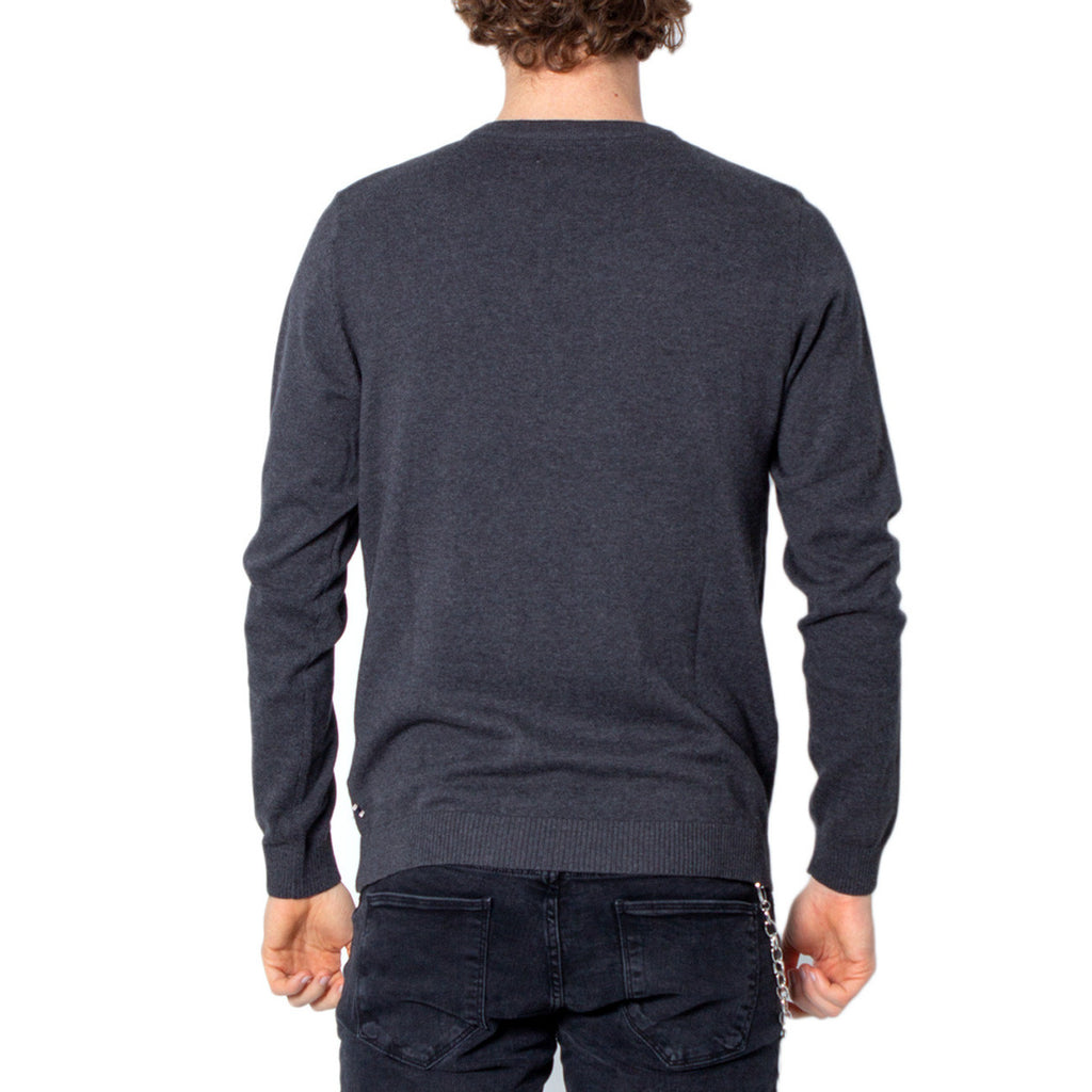 Jack & Jones — Men's organic cotton V-neck sweater — view 2 — Gray