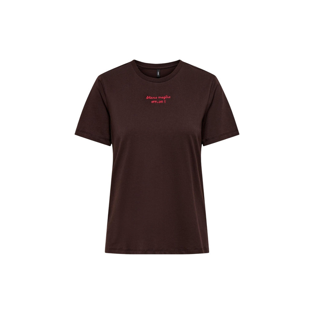 Only — Damen-T-Shirt braun — Ansicht 3