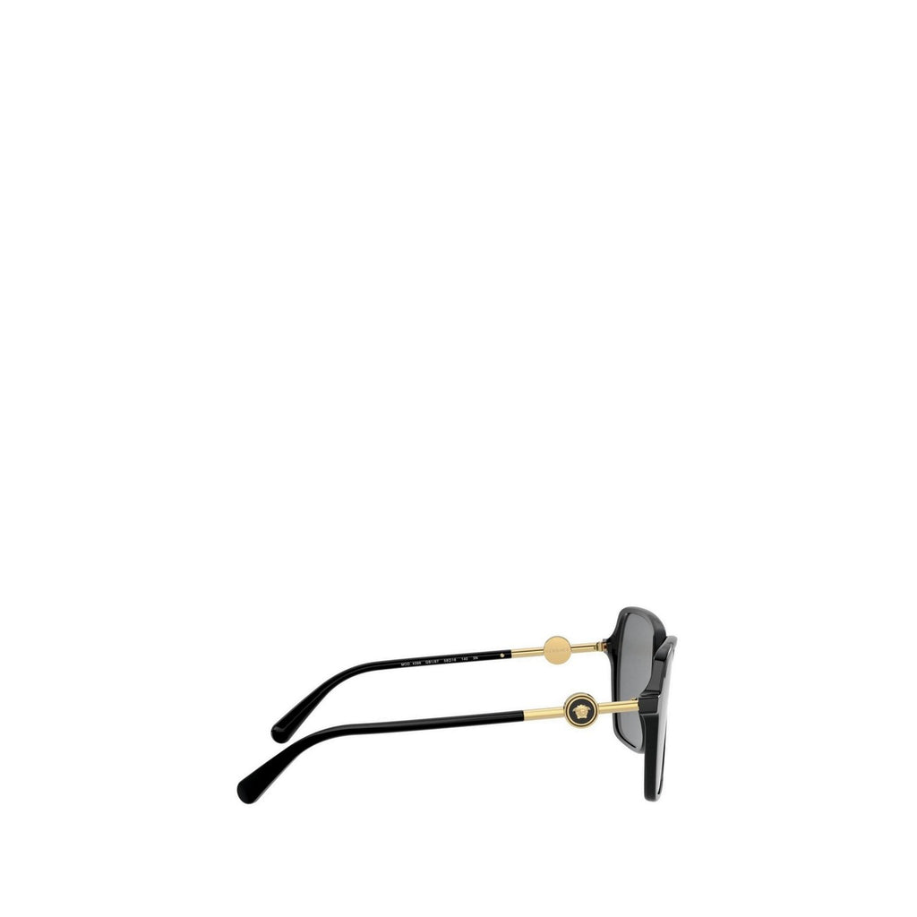 Versace — Lunettes de soleil carrées en acétate noir 58 mm femme — vue 5