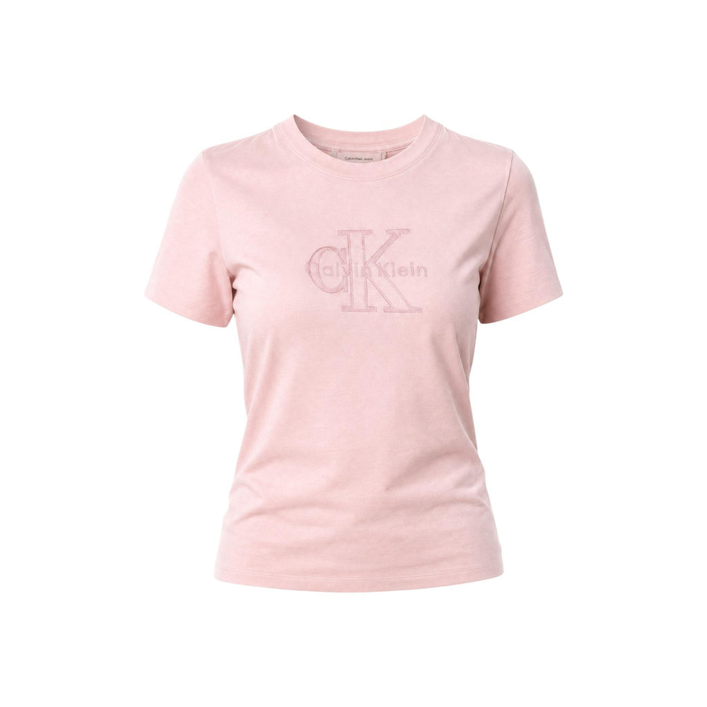 Calvin Klein Jeans — Roze T-shirt voor dames — afbeelding 2