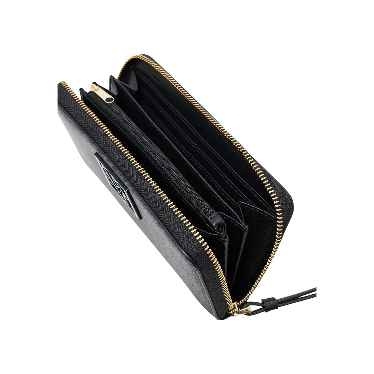 Armani Exchange — Women’s large black zipped wallet — view 5