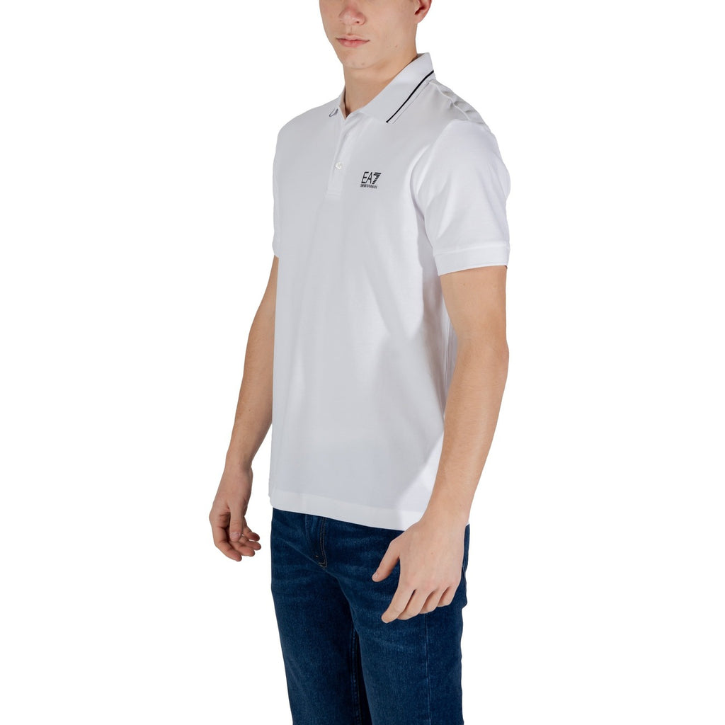 EA7 — Polo blanc homme — vue 3