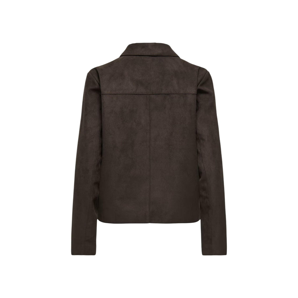 Jacqueline de Yong — Veste Nico effet daim marron femme — vue 3