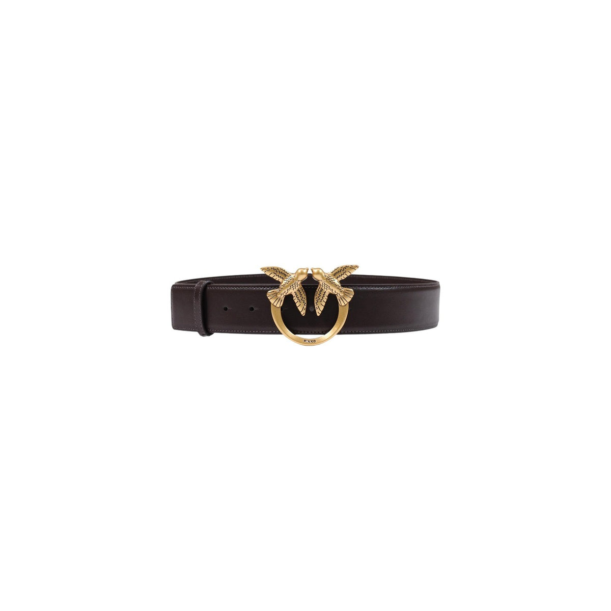 Pinko — Ceinture Alta Love Birds In Pelle en cuir femme