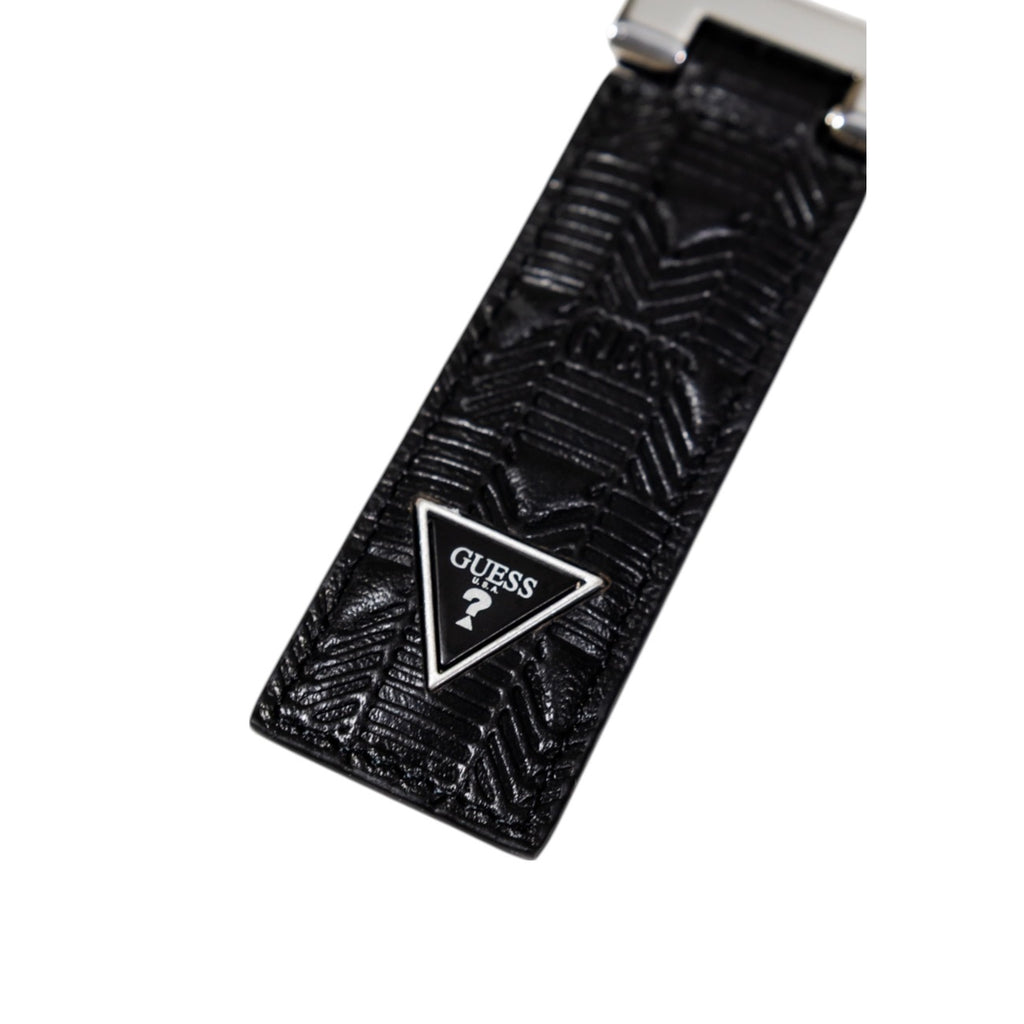 Guess — Madrid sleutelhanger in zwart leer voor heren — afbeelding 3
