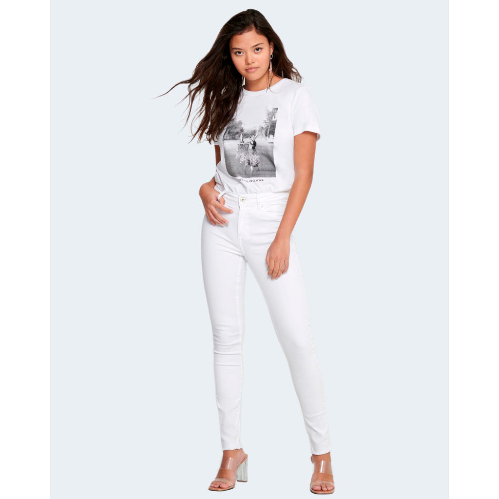 Only — Jean skinny ONLBLUSH blanc femme — vue 5