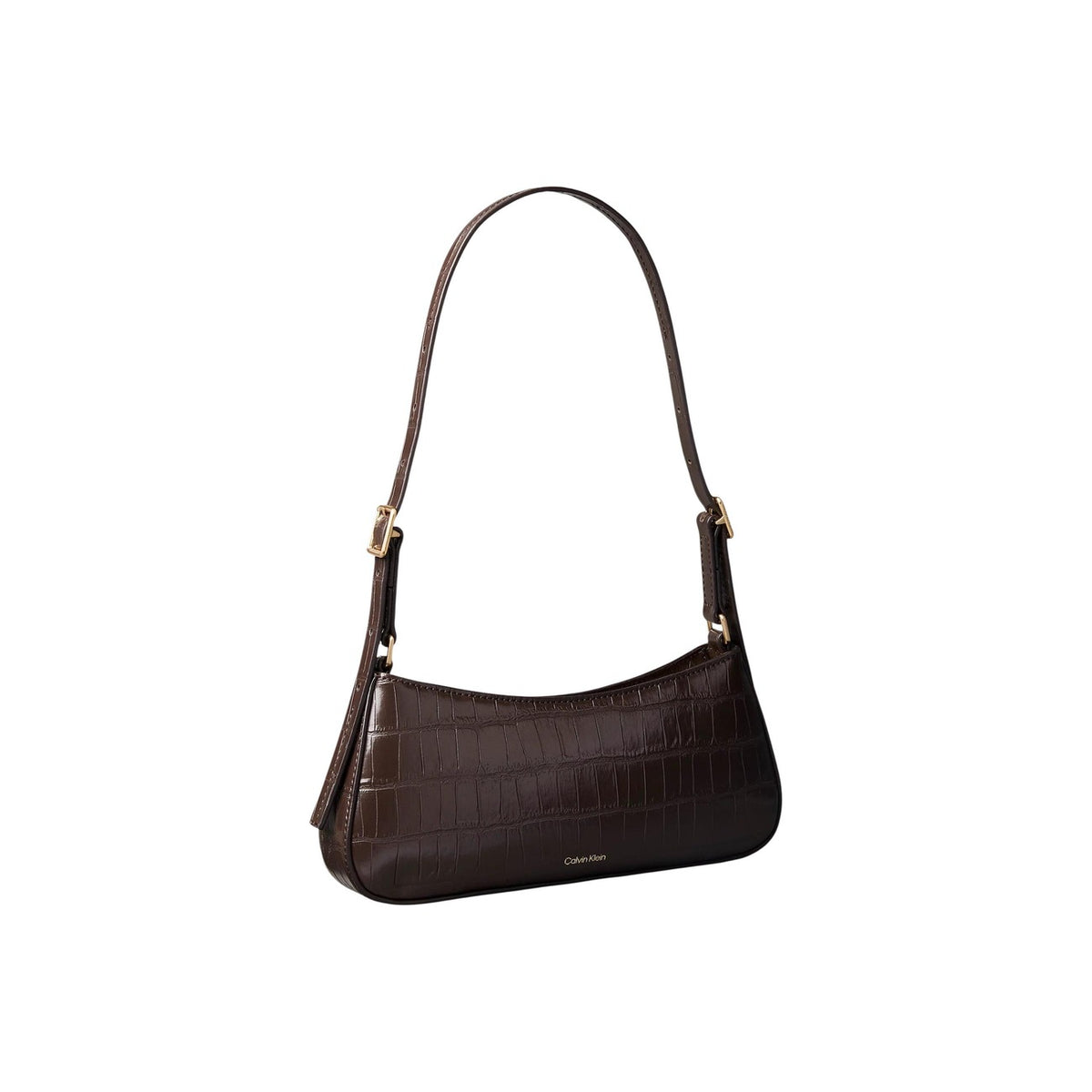 Calvin Klein — Sac épaule CK Croc Small femme — vue 4 — Marron