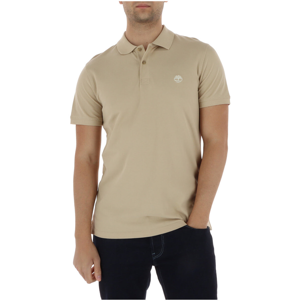 Timberland — Polo réf. TB0A6BX4Y94 manches courtes beige homme