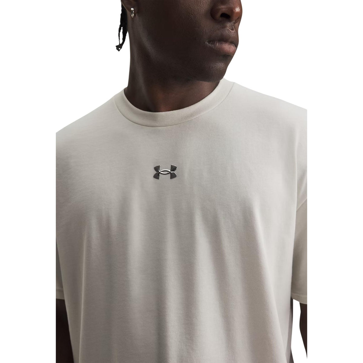 Under Armour — Men's Heavyweight Metal Logo T-shirt beige — view 3