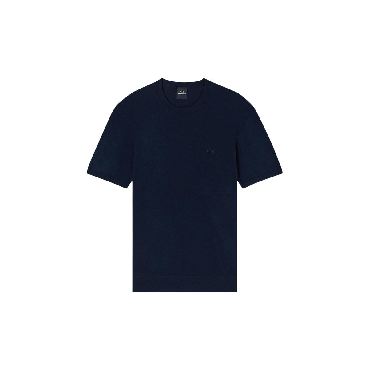 Armani Exchange — Blaues Baumwoll-T-Shirt für Herren — Ansicht 4