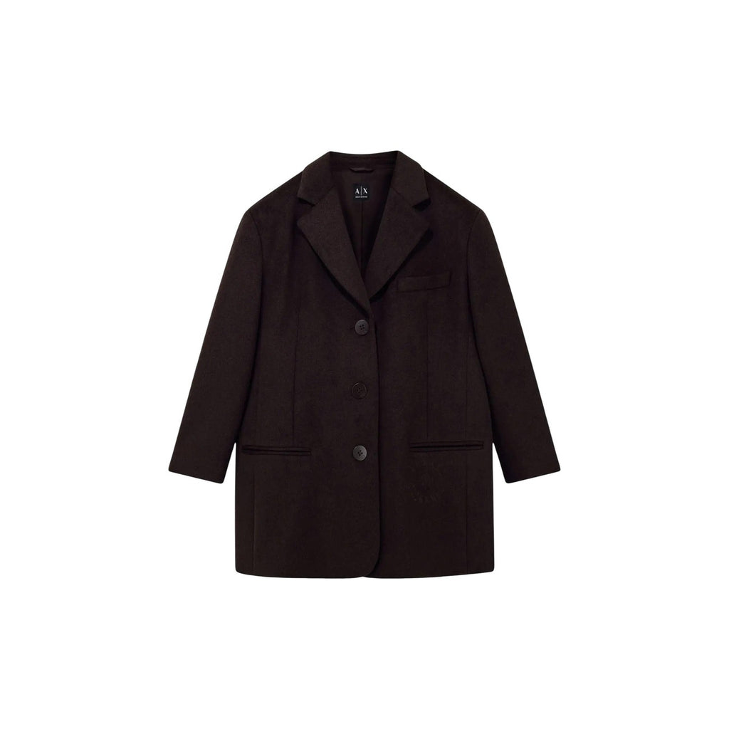 Armani Exchange — Veste en laine mélangée marron femme — vue 2