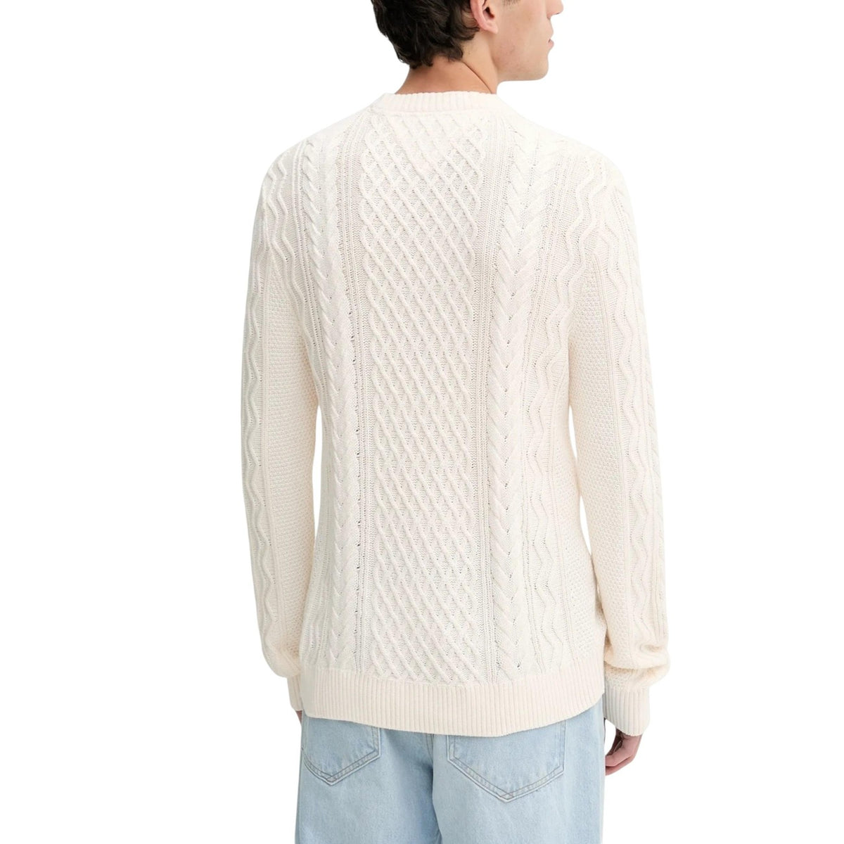Tommy Jeans — Pull en coton écru homme — vue 3