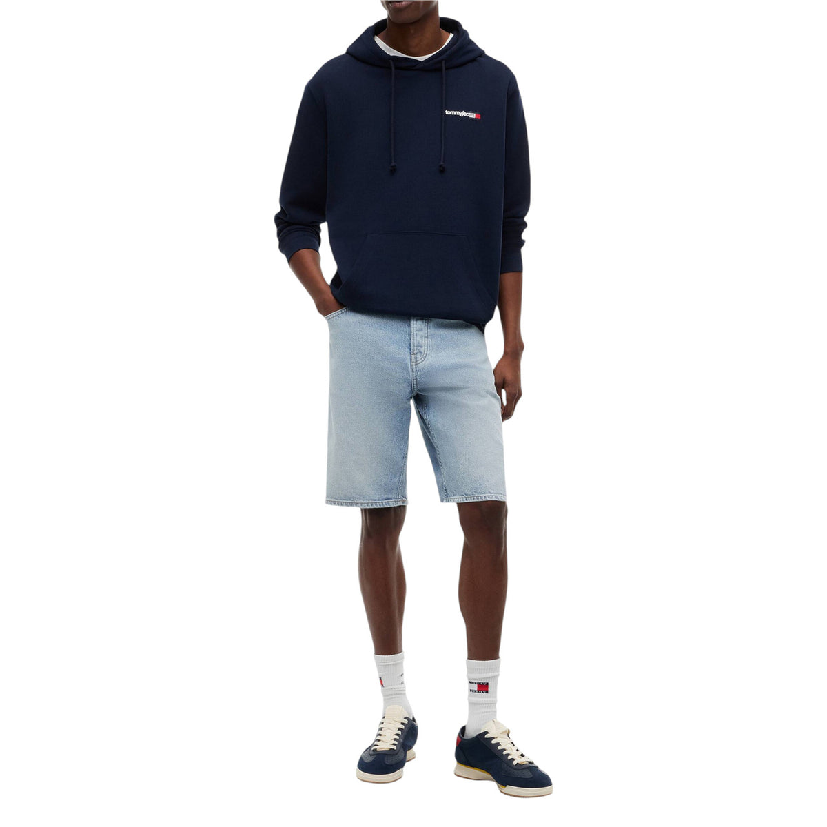 Tommy Jeans — Sweat bleu en coton bio homme — vue 2