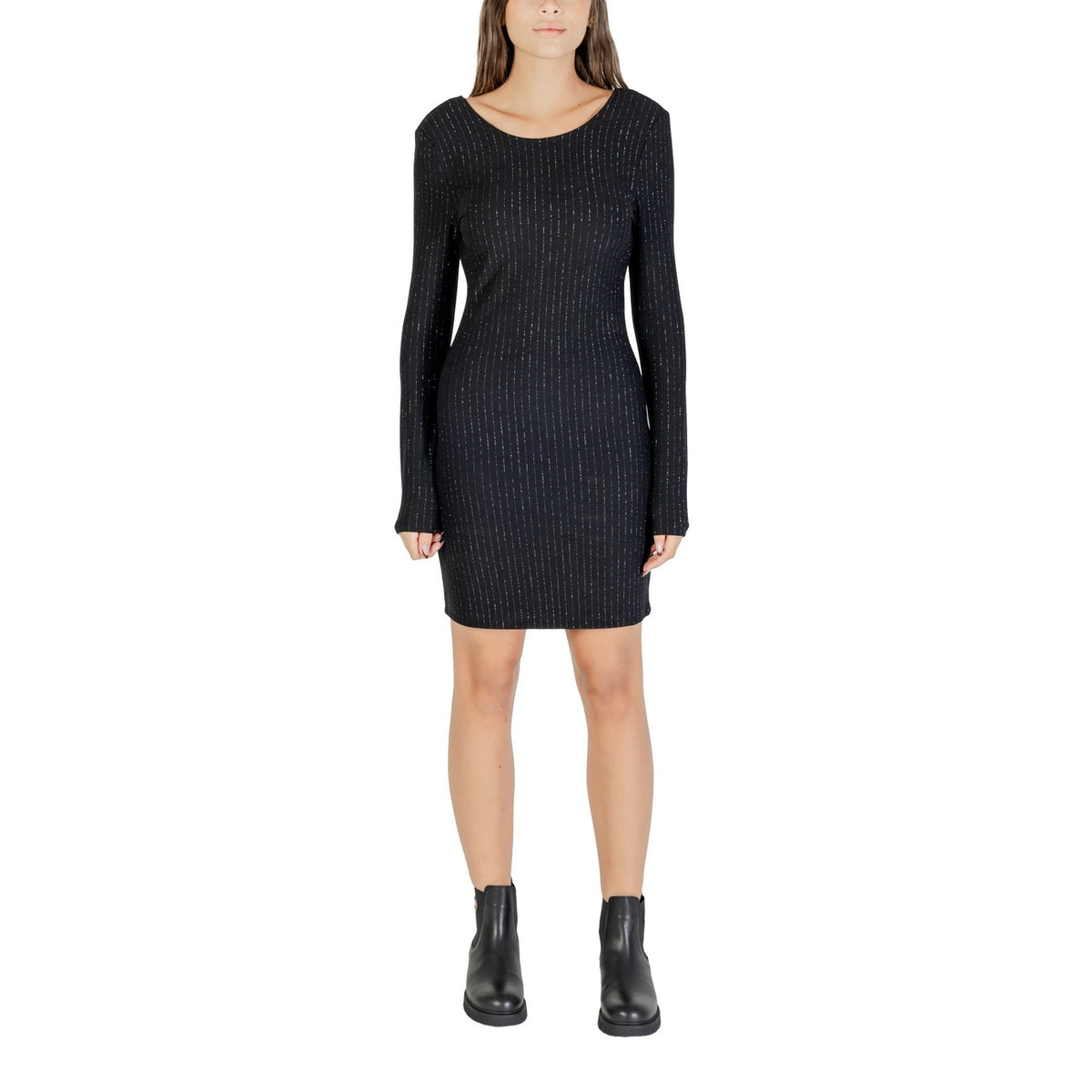 Jacqueline de Yong — jurk 15359902 rond hals zwart voor dames